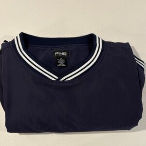 Ping Dark Blue V-Neck with White Trim